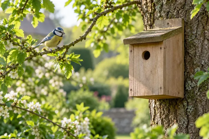 Illustrated garden nest box